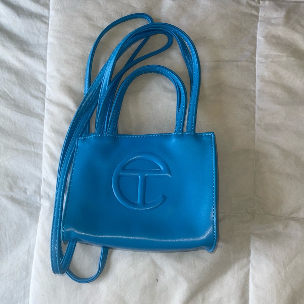 🦋Telfar mini shopping bag Cyan